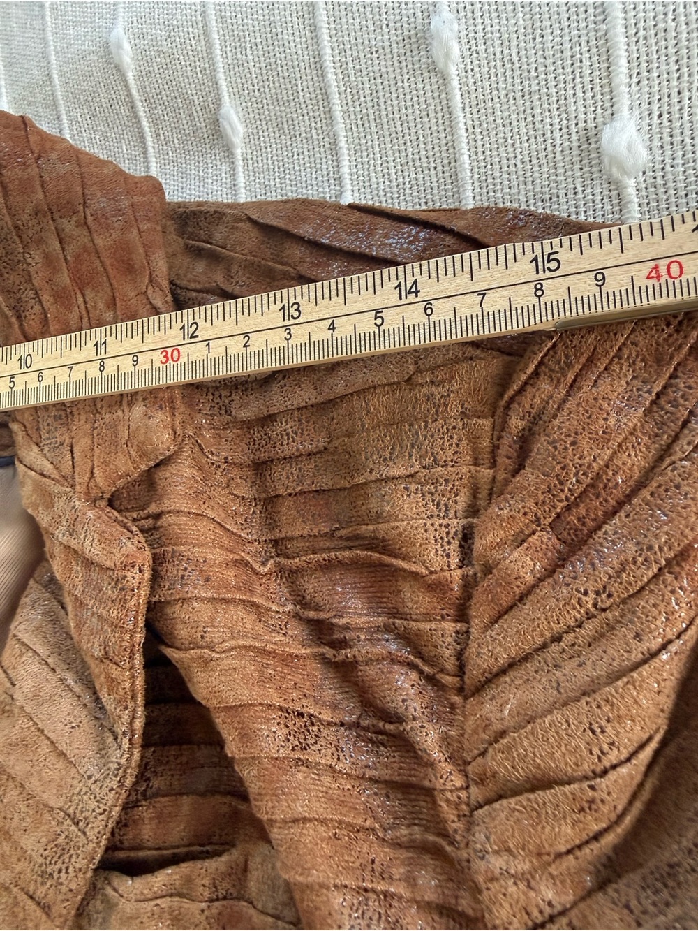 Zara Brown Ribbed Textured Blazer Jacket size Large/M - Picture 4 of 11